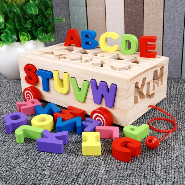 Boite des lettres à encastrer Montessori en bois – Image 4