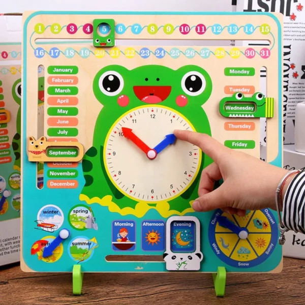 Calendrier grenouille en bois – Image 2
