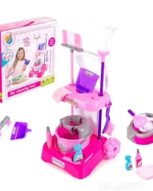 Chariot de ménage Montessori pour développer motricité fine, autonomie et jeu de rôle des enfants au Maroc
