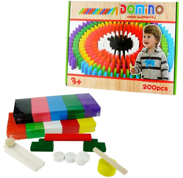 Blocs en bois et dominos - 200 pièces – Image 2
