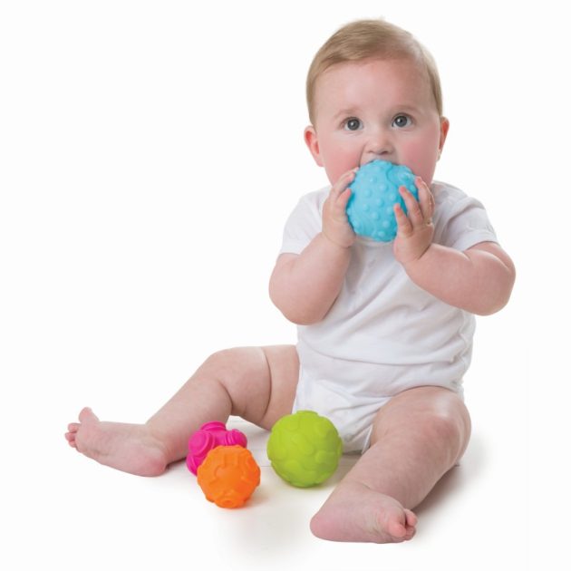 Balles sensorielles Montessori bébé – 6 mois + – Magasin de jouets