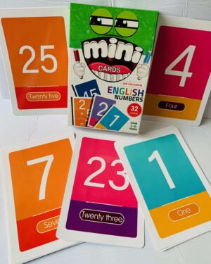 Jeu de cartes éducatives chiffres anglais grand format pour enfants au Maroc