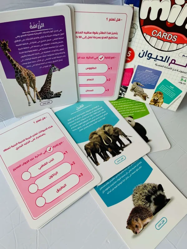 Jeu des cartes Animaux Grand format ‏بطاقات ‏ ‏الحيوانات – Image 3