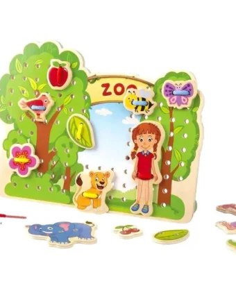 Jeu éducatif de laçage et motricité fine - vie pratique Montessori
