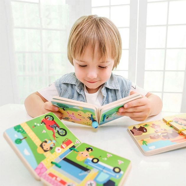 Premier livre Montessori pour bébé en bois – Métiers – Magasin de jouets et  jeux éducatifs en ligne