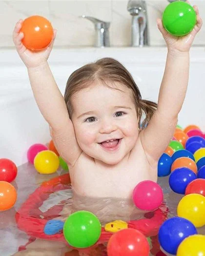 Ensemble de 50 balles souples multicolores