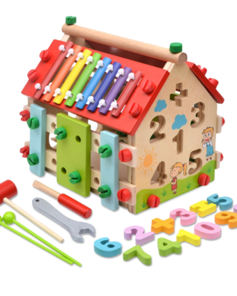 Maison Brico' d'éveil Montessori en bois