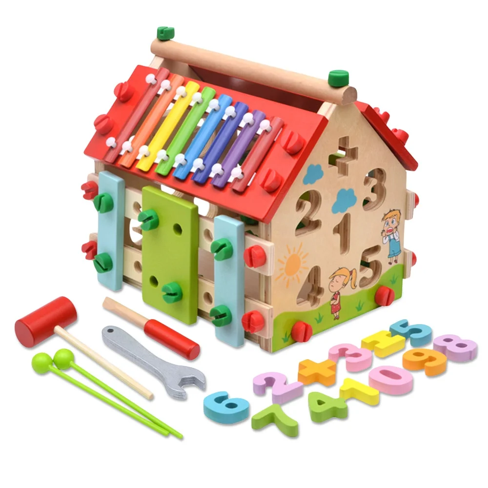 Maison Brico' d'éveil Montessori en bois
