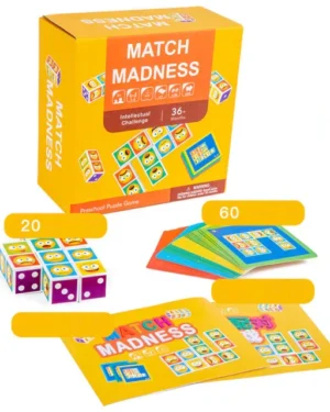 Match Madness – Jeu éducatif d’association avec 60 cartes Smiley pour développer mémoire, observation et logique des enfants au Maroc