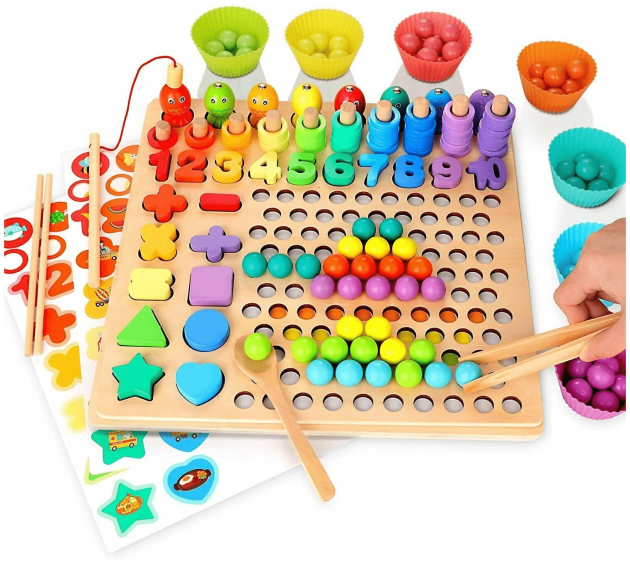 Jeux Montessori, Jeu Educatif 3 ans, Jeu de Perles éducatif