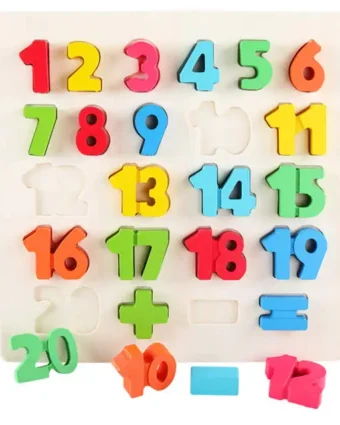 Puzzle chiffres en bois 1 à 20