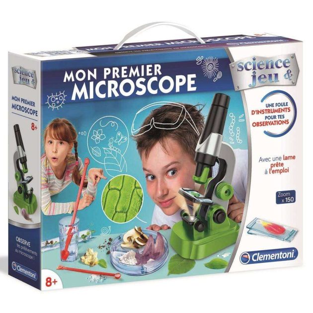 1 Jouet D'apprentissage Scientifique De Microscope Portable Pour
