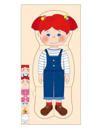 Puzzle découverte du corps humain en bois - fille