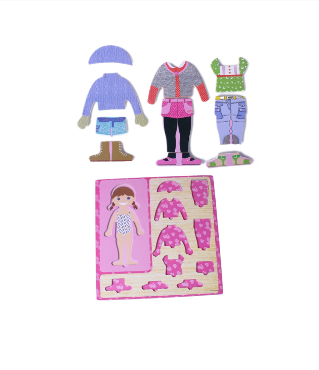 Puzzle fille à habiller en bois – Magasin de jouets et jeux éducatifs en  ligne