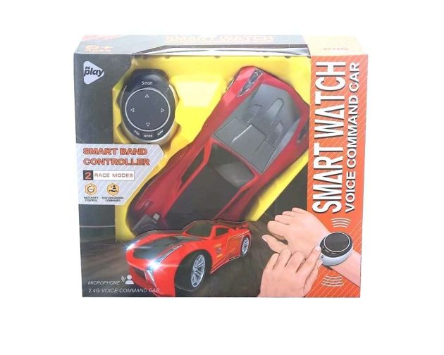 Voiture télécommandée, voiture de course haute vitesse avec chargeur USB,  multifonction et lumière LED, smart watch commande vocale voiture  télécommandée