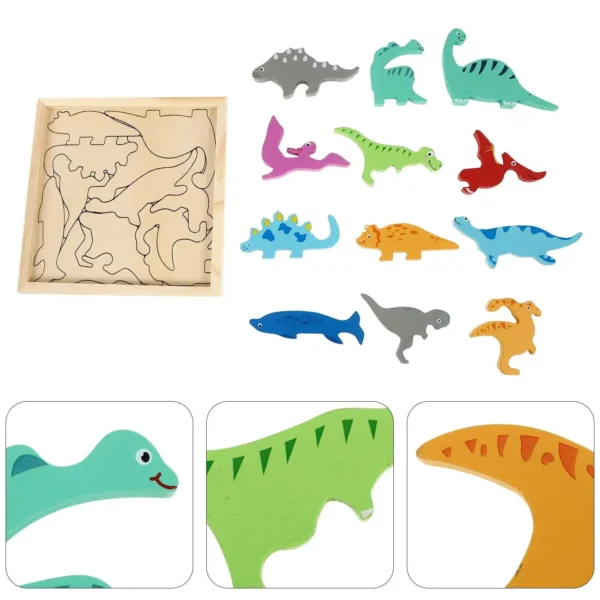 Méga Tangram des Dinosaures en bois – Image 2