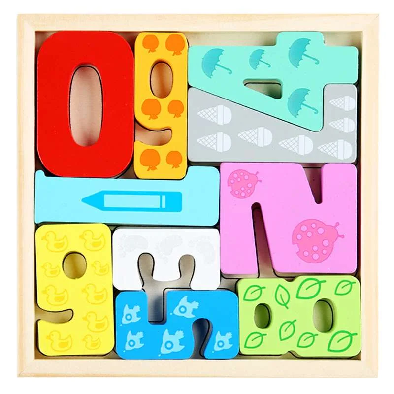 Tangram des chiffres en bois