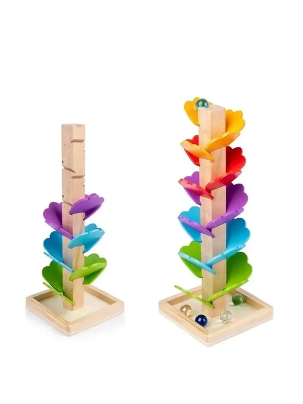 Toboggan à bille sonore en bois – Image 2