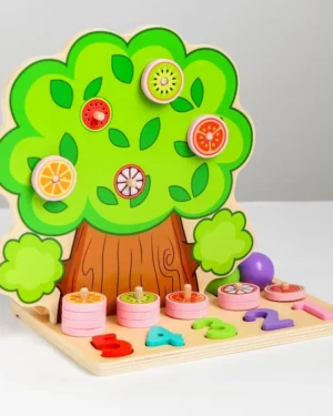 Toboggan à balles - Puzzle de calcul - Arbre de fruit - Chiffre 1-5