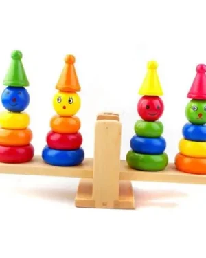 Balance Clown Montessori en bois pour développer motricité fine, logique et apprentissage des enfants au Maroc