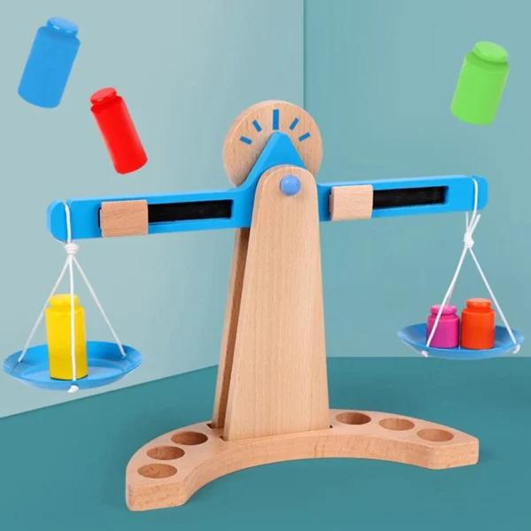Balance Montessori en bois à pointeur – Image 2
