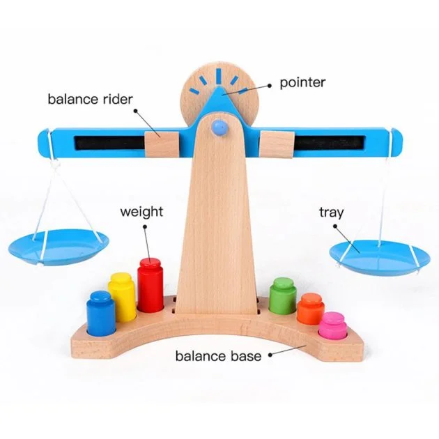 Balance Montessori en bois à pointeur – Image 5