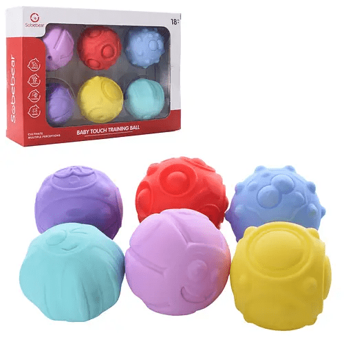 Balles sensorielles anti-stress Montessori 1 – 6 pièces – Magasin de jouets  et jeux éducatifs en ligne