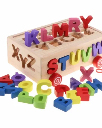 Boite des lettres à encastrer Montessori en bois
