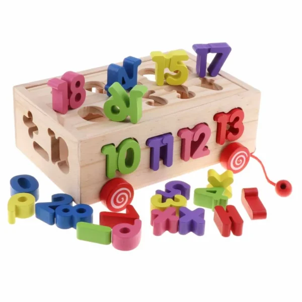 Boite des chiffres à encastrer Montessori en bois – Image 3