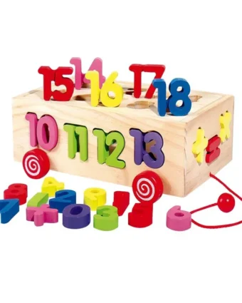 Boite des chiffres à encastrer Montessori en bois