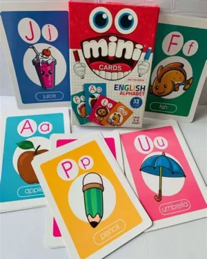 Jeu de cartes éducatives Alphabet anglais grand format pour enfants au Maroc