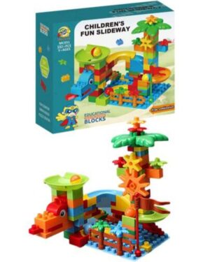 Toboggan et circuit à billes mural Montessori 102 pièces pour enfants au Maroc