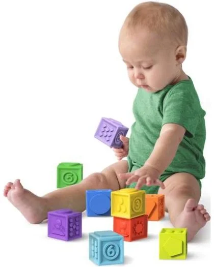 Cubes sensoriels Montessori bébé non toxique - 10 pièces
