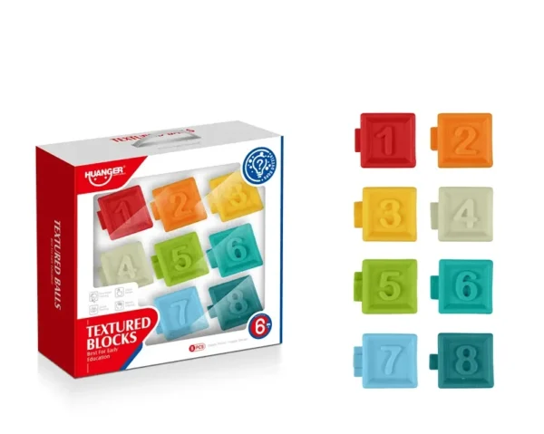 Cubes sensoriels Montessori bébé non toxique - 10 pièces – Image 2