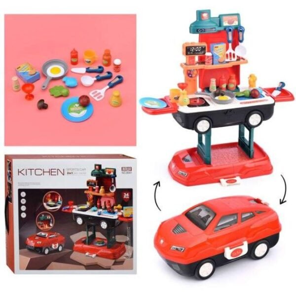 Cuisine du petit Chef et Voiture de course 2 en 1 – Jouet éducatif Maroc