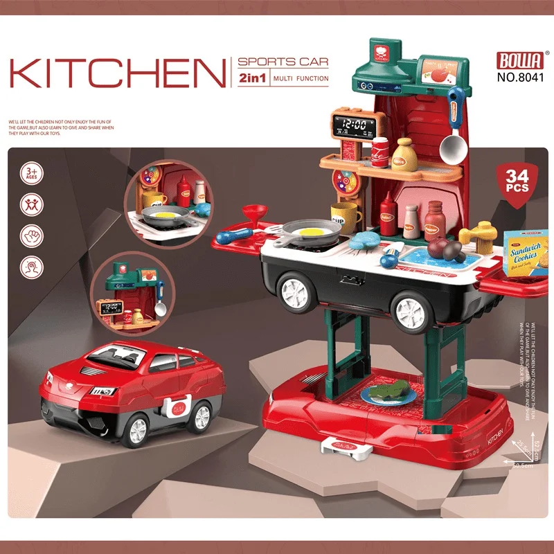 Cuisine du petit Chef et Voiture de course 2 en 1