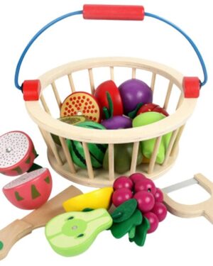 Jeu de découpe fruits magnétiques avec panier – pour apprendre les gestes de la cuisine et découvrir les fruits tout en s’amusant.