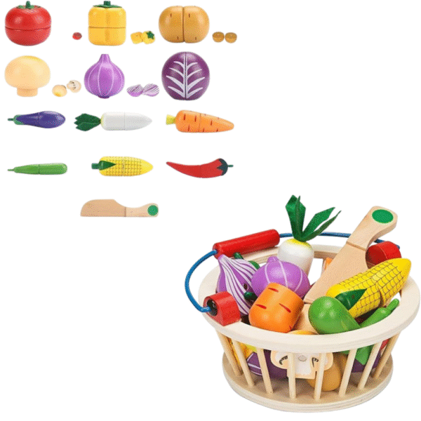 Découpe légumes magnétique avec panier – Image 3