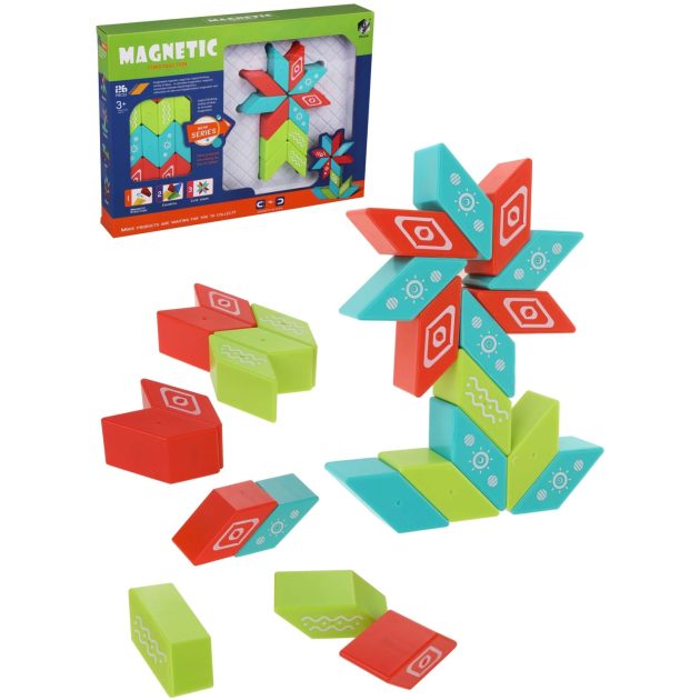100 Pièces Jeu de Construction Magnétique Montessori Jeux 3 4 5 6 7 ans  Bloc Construction Magnetique Enfant Jouet Educatif Montessori Jeux de