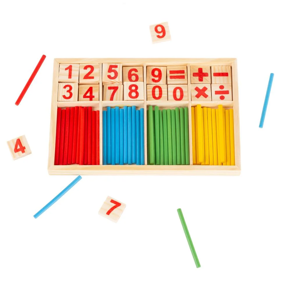 Jeu de calcul à bâtons en bois