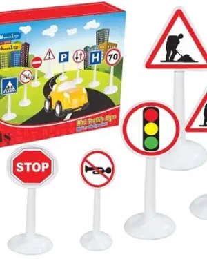 Jeu éducatif des panneaux de signalisation – Apprentissage sécurité routière pour enfants, jouet Montessori au Maroc