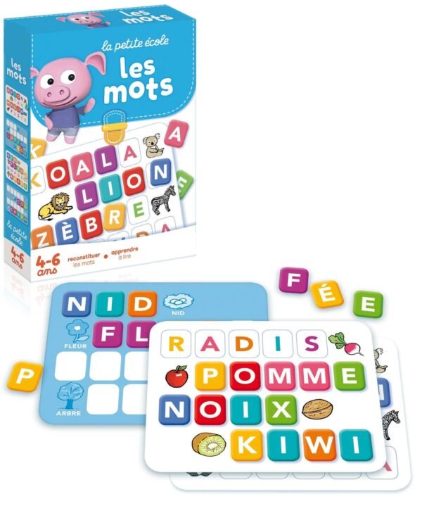 Jeu éducatif Les Mots pour apprendre à lire et former des mots au Maroc