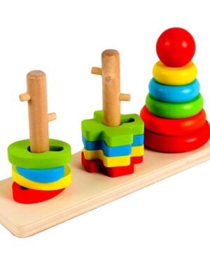 Mini tiges géométriques multicolores Montessori pour développer motricité fine, créativité et apprentissage des formes au Maroc