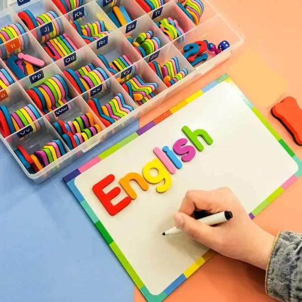 Coffret Alphabet mobile Montessori- 253 lettres magnétiques multicolore