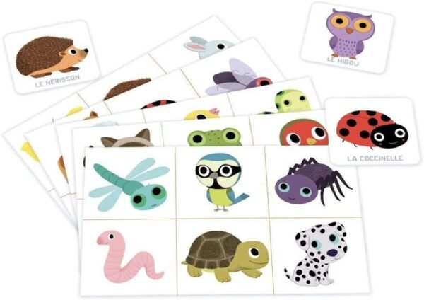 Loto des animaux familiers – Jeu éducatif pour enfants au Maroc