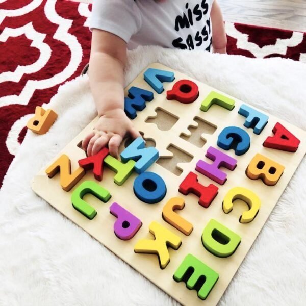 Puzzle Alphabet 3D bois Montessori Maroc