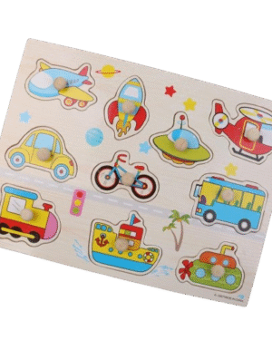 Puzzle en bois fruits et légumes enfant jeu éducatif Maroc