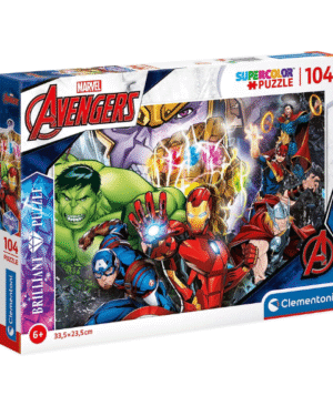 Puzzle éducatif Avengers 104 pièces pour développer concentration, logique et motricité fine des enfants au Maroc
