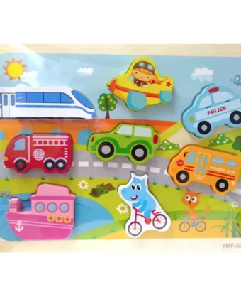 Puzzle véhicules en bois