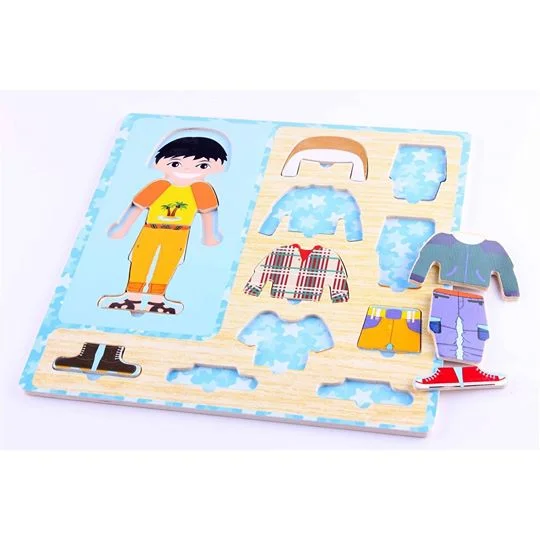 Puzzle garçon à habiller en bois